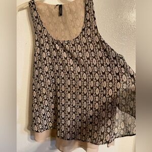 Maurices Black and White Boxy Sleeveless Tank Top